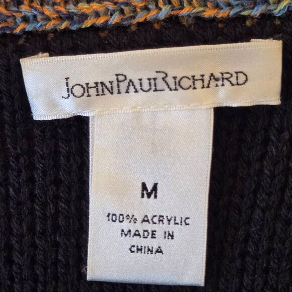 John Paul Richard Womens Knit Draping Aztec Sweater Vest Multicolor Size Medium - Picture 2 of 12